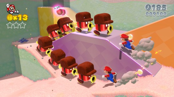 Two Marios usually makes things more difficult, and Nintendo uses that to introduce some new mechanics.
