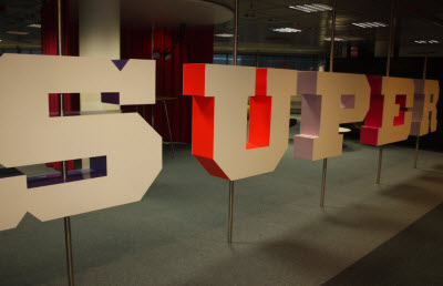 Supercell sign at company headquarters.