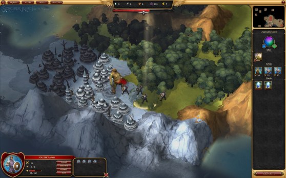Sorcerer King team auto battles an ogre