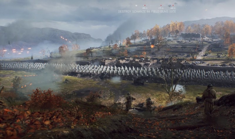 A frightening fortification to take over in Tirailleur in Battlefield V.