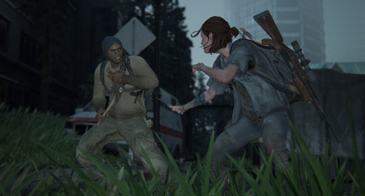 Hand-to-hand combat in The Last of Us Part II.