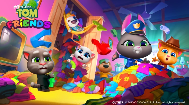 Six characters are part of My Talking Tom Friends.