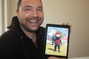 Torsten Reil Torsten Reil, CEO of Natural Motion, shows off Clumsy Ninja.