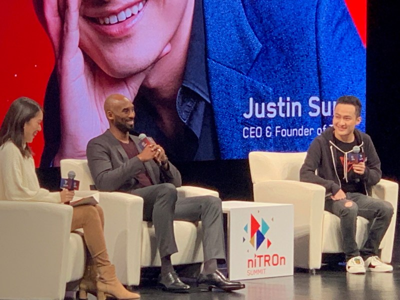 Kobe Bryant made an appearance along with Tron founder Justin Sun at the NiTron Summit.