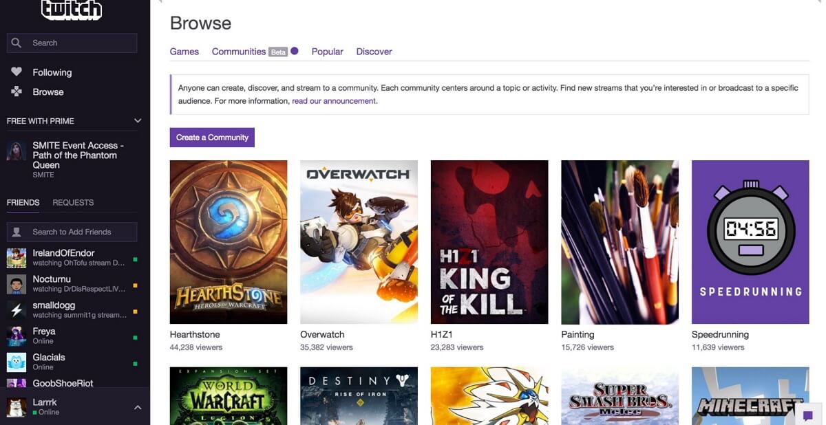 Twitch Communities