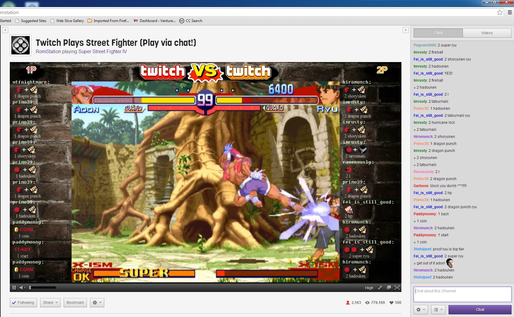 Twitch Plays Street Fighter