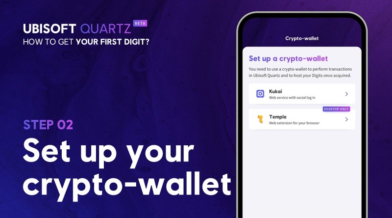 You set up a crypto wallet with Ubisoft Quartz.