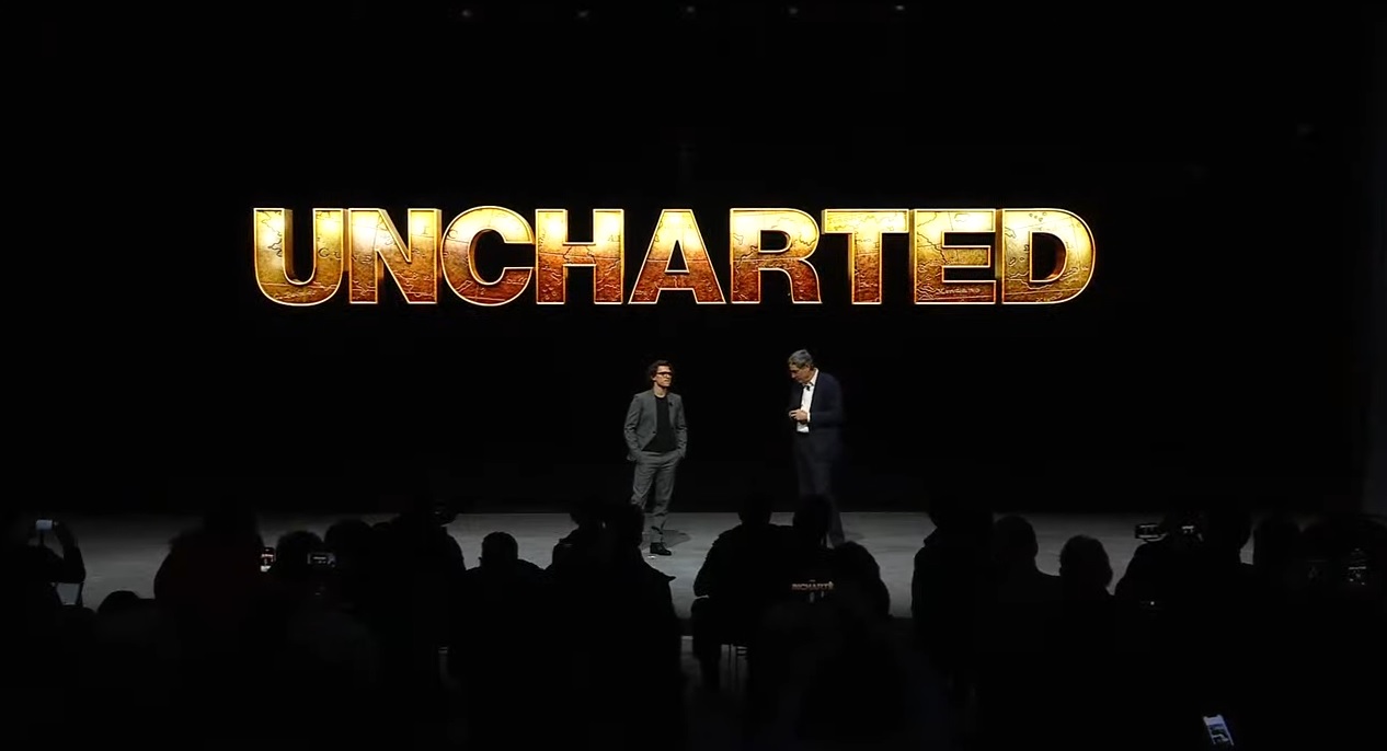 Actor Tom Holland (left) and Sony Pictures CEO Tom Rothman talk about the Uncharted movie.