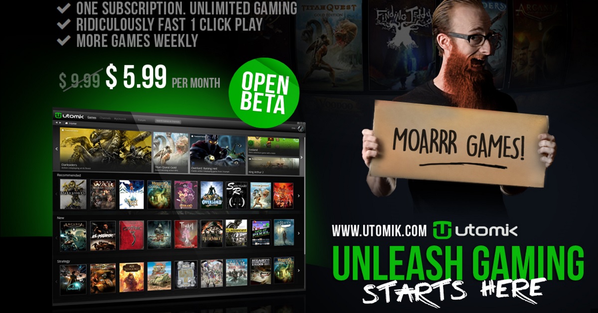 Utomik uses a progressive download technology that combines client and cloud capabilities.