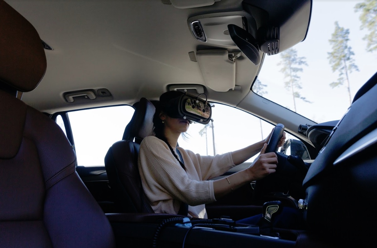 Varjo's XR-1 headset lets you drive with AR viewing.