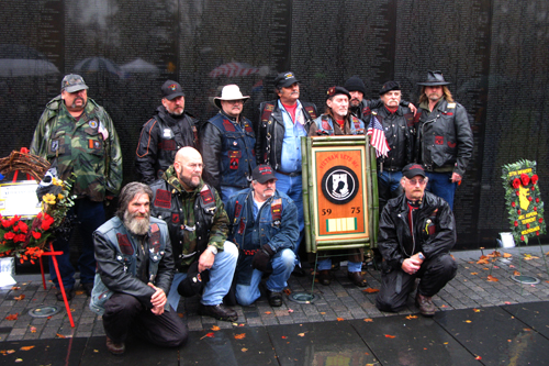 Vietnam Veterans at the Memorial Wall