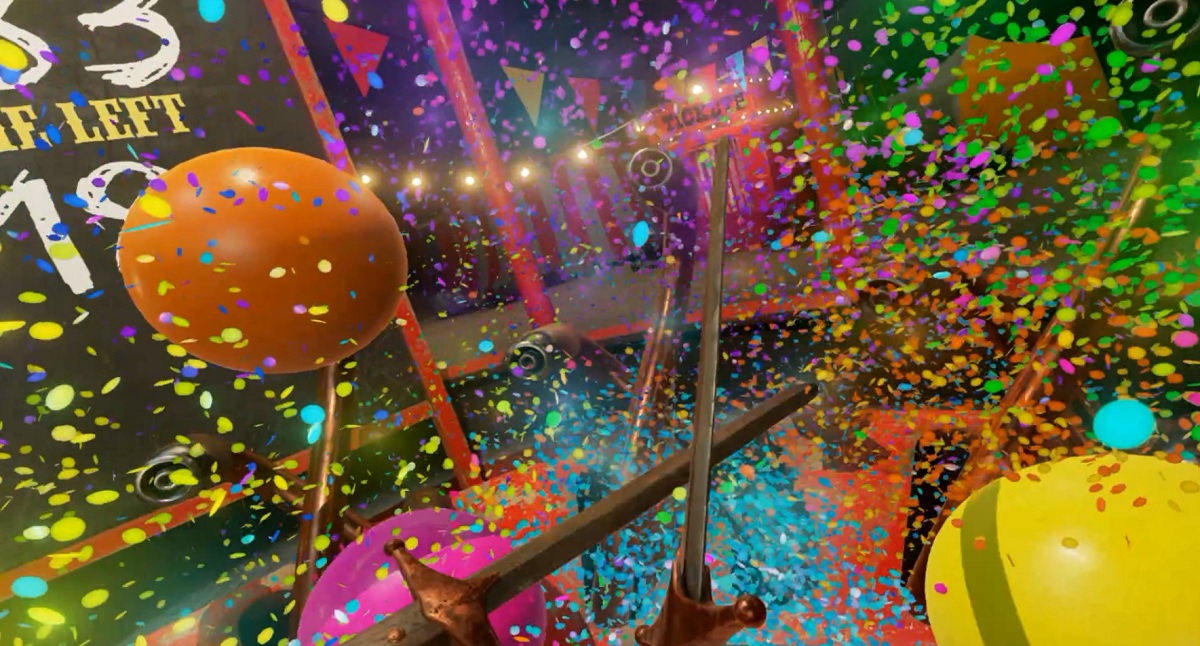 The Balloon Knight game can render a huge amount of confetti.