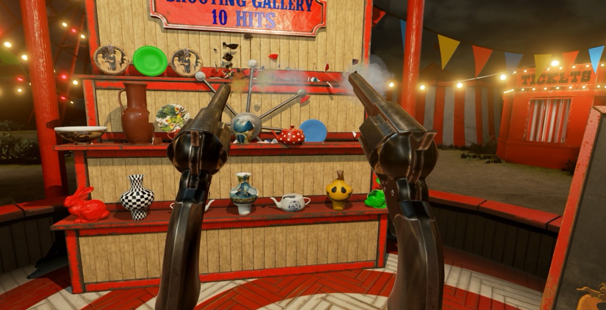 Shooting Gallery in VR Funhouse is very accurate.