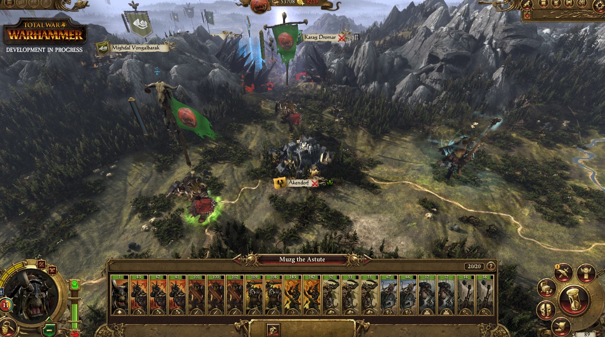 A Dwarf kingdom in Total War: Warhammer.