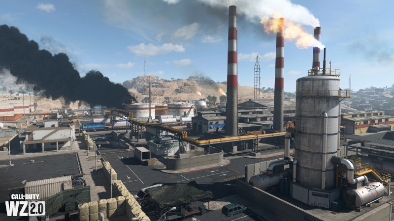 The oil refinery in Warzone 2.0.