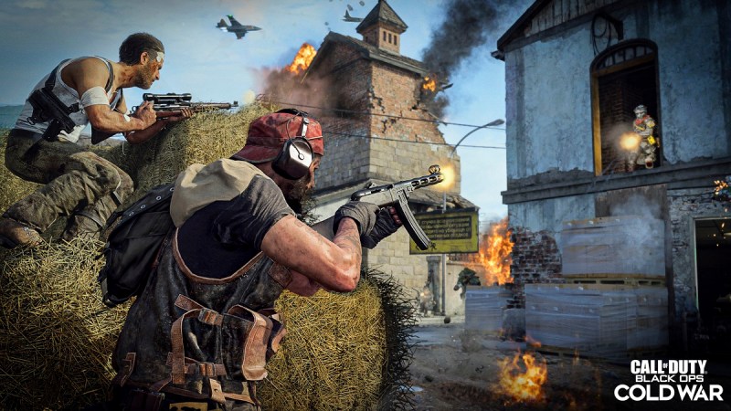Action in Call of Duty: Black Ops -- Cold War multiplayer.