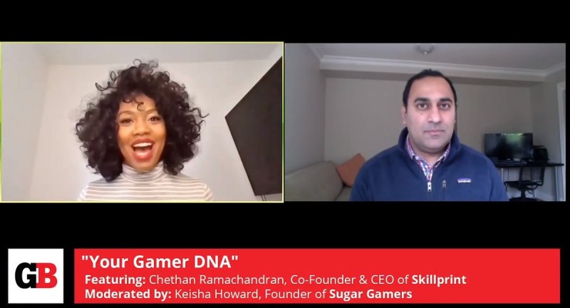 Keisha Howard of Sugar Gamers and Chethan Ramachandran of Skillprint.