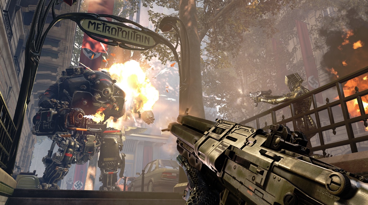 Uh oh. Co-op makes taking down bosses a lot easier in Wolfenstein: Youngblood.