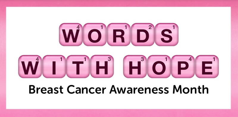 Words With Hope is a Zynga campaign to fight breast cancer.