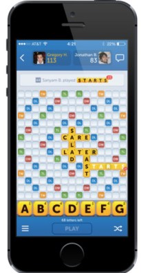 Words With Friends on a smartphone Words With Friends on a smartphone
