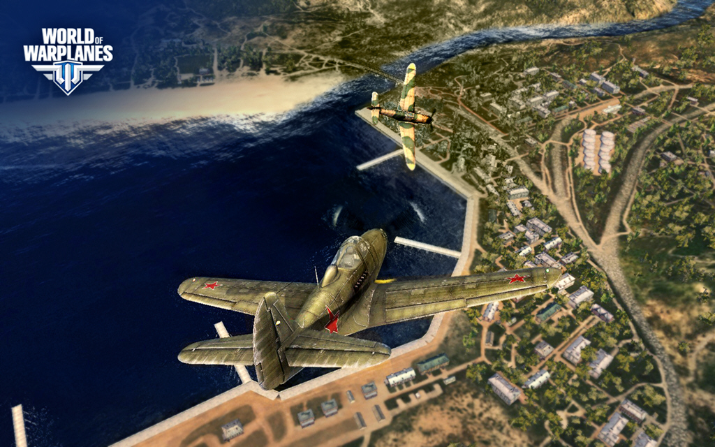 Online dog-fighting game World of Warplanes in action.