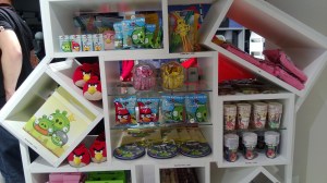 Angry Birds merchandise.
