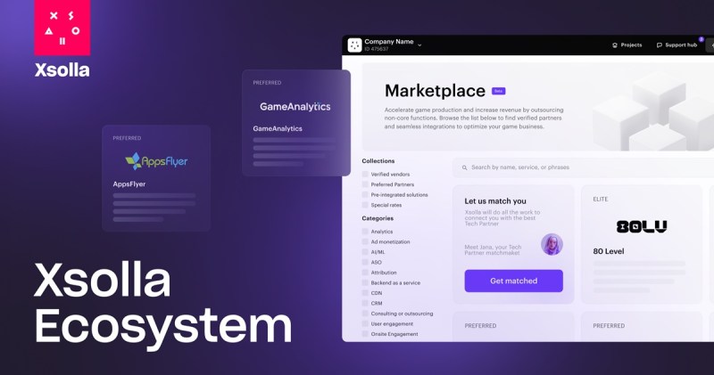 Xsolla Ecosystem has pre-validated market partners.