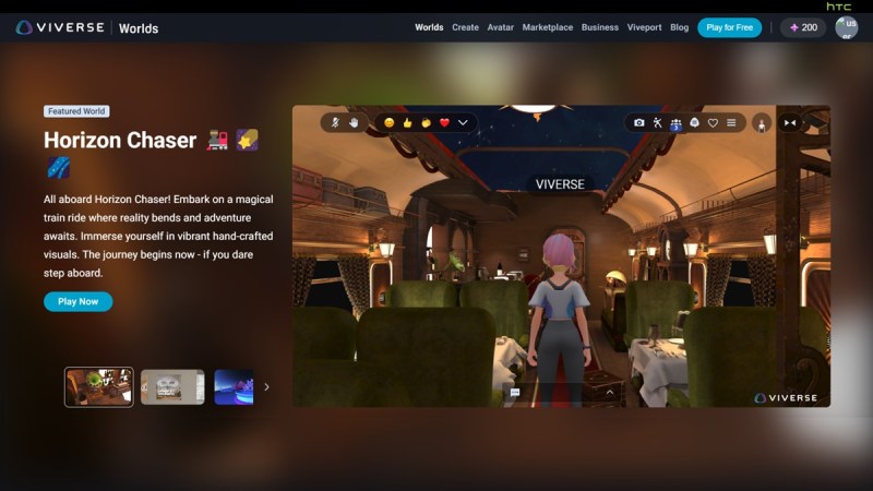 HTC lets you explore worlds with no downloads and just a web link.
