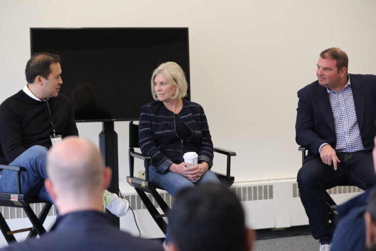 Linda Crawford, CEO of Helpshift, and Nathaniel Gates, founder and CEO of Alegion.