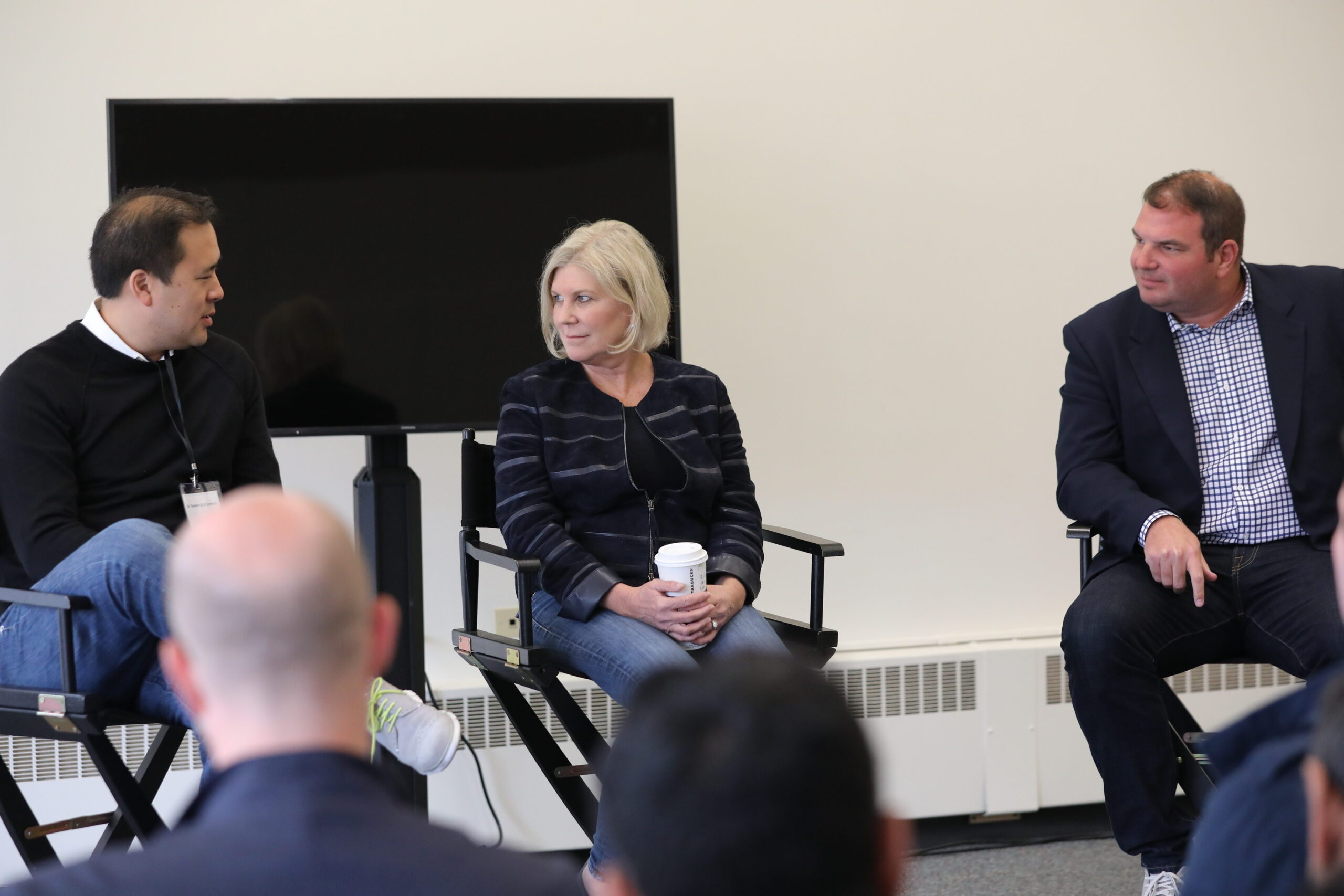 Linda Crawford, CEO of Helpshift, and Nathaniel Gates, founder and CEO of Alegion.