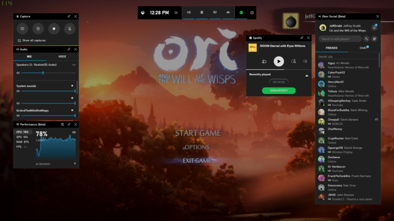 Mike is playing Hearthstone, and I can see that because of the Xbox Game Bar.