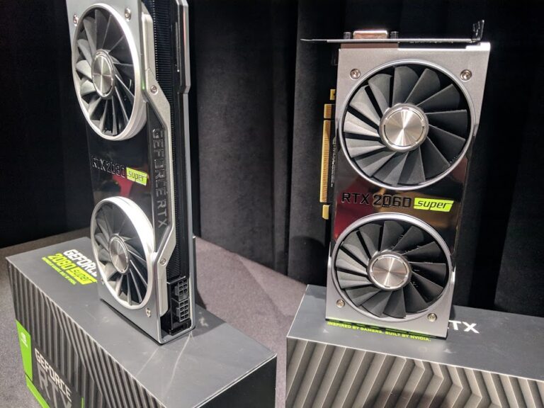 The RTX Super video cards from Nvidia at E3 2019.