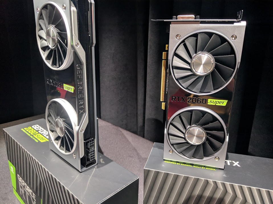 The RTX Super video cards from Nvidia at E3 2019.