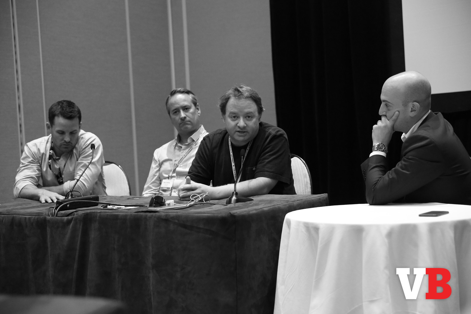 Walter Driver, Mark Stanley, and David Jaffe with moderator Ophir Lupu.