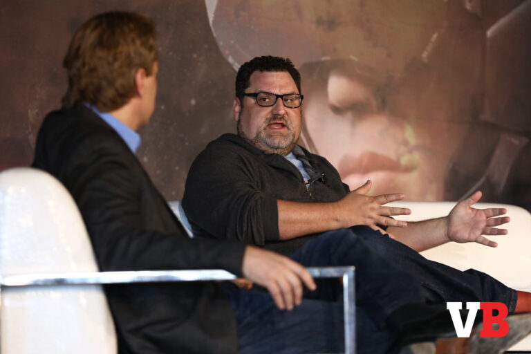 Chris Heatherly speaking at GamesBeat Summit.
