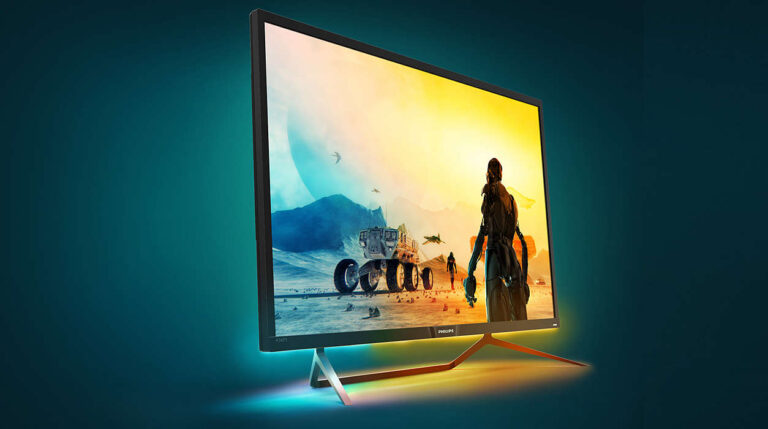 The Philips Momentum 4K also has ambient bias lighting.