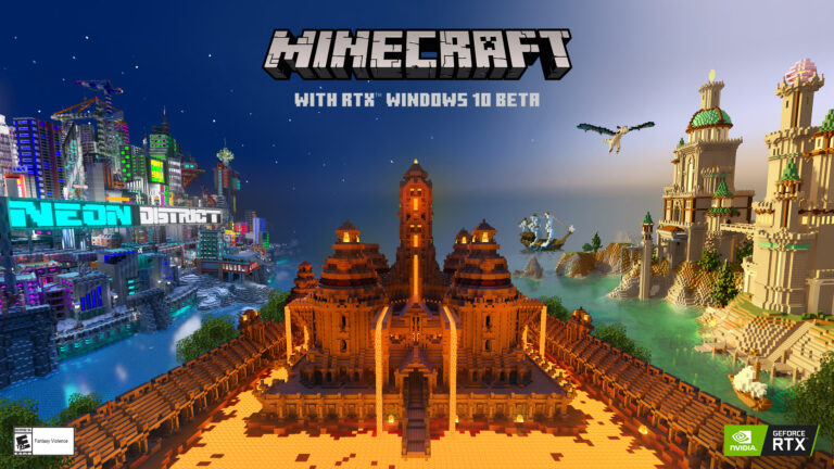 Minecraft with RTX is launching in beta April 16.