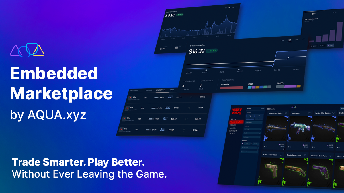 Aqua has made an embedded marketplace for Web3 games.