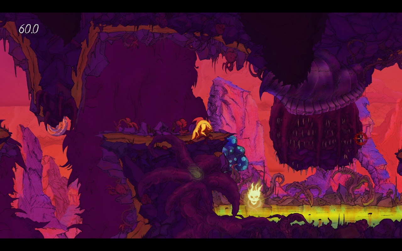 The vapor coming off of the pit forms the shape of an evil face. So you know it's bad.