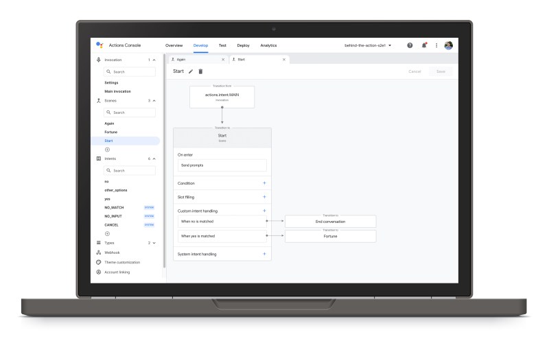 Google Assistant Actions Builder