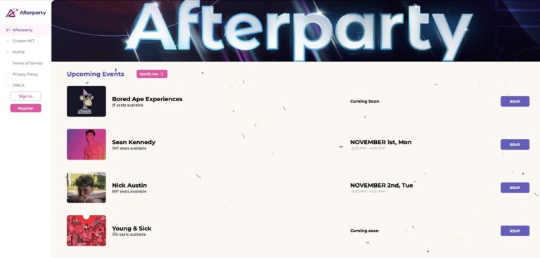 Afterparty makes it easy for creators to launch NFTs.