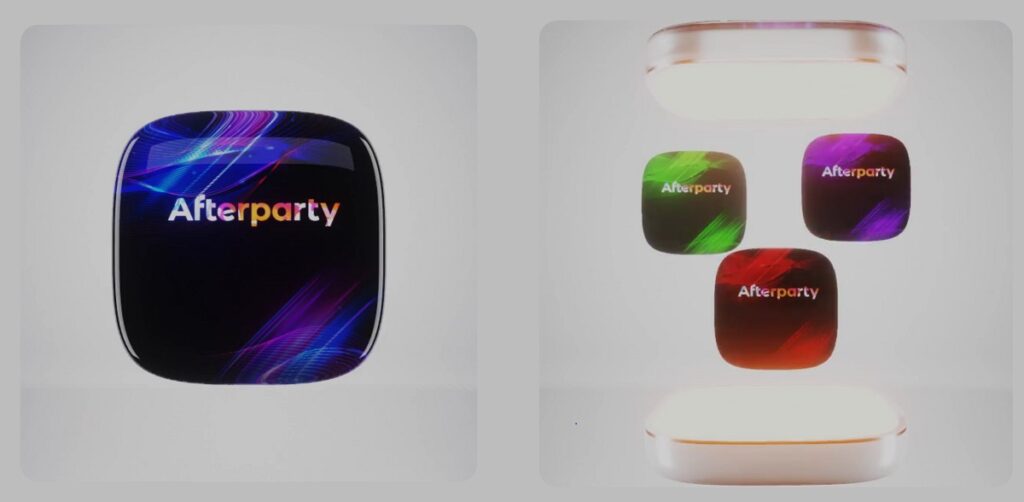 Afterparty NFTs are digital items designed to look like jewels.