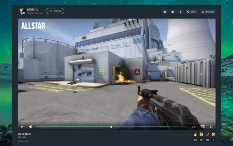 Allstar enables players to easily upload video clips