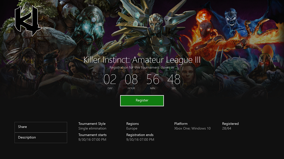 Killer Instinct is the first game to get Arena support.