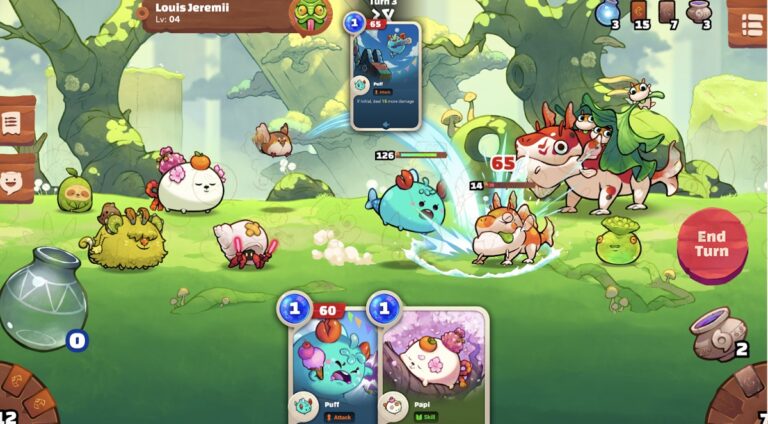 Axie Infinity: Origins battle system.