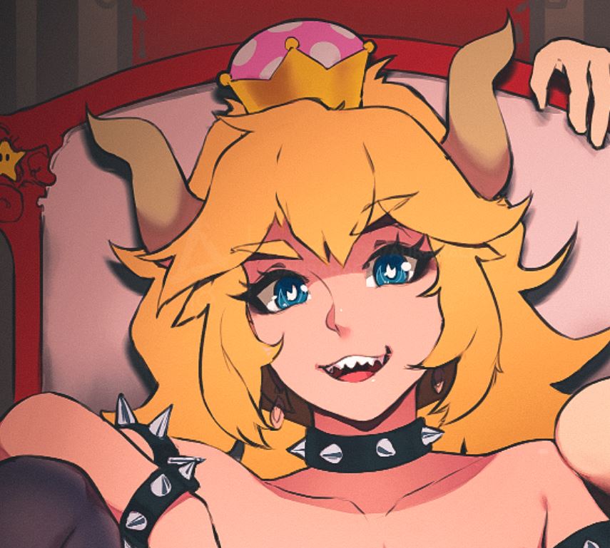 An illustration of Bowsette by artist Erica June.