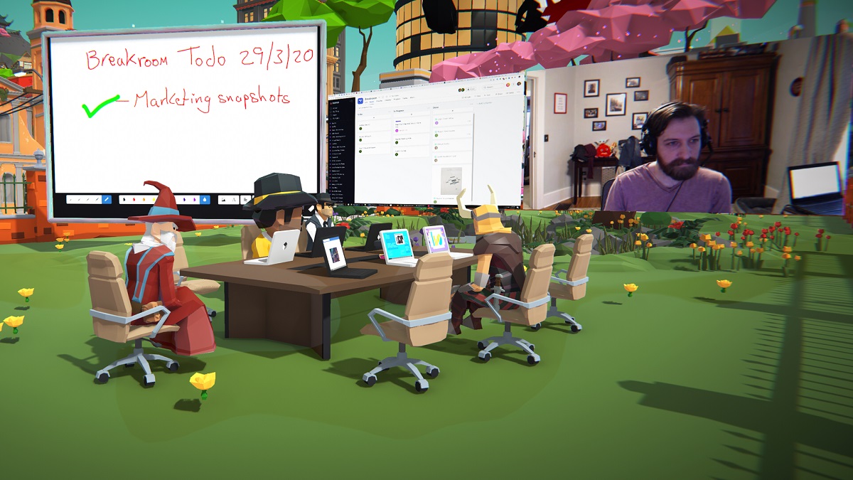 Breakroom is a 3D social space for meetings.