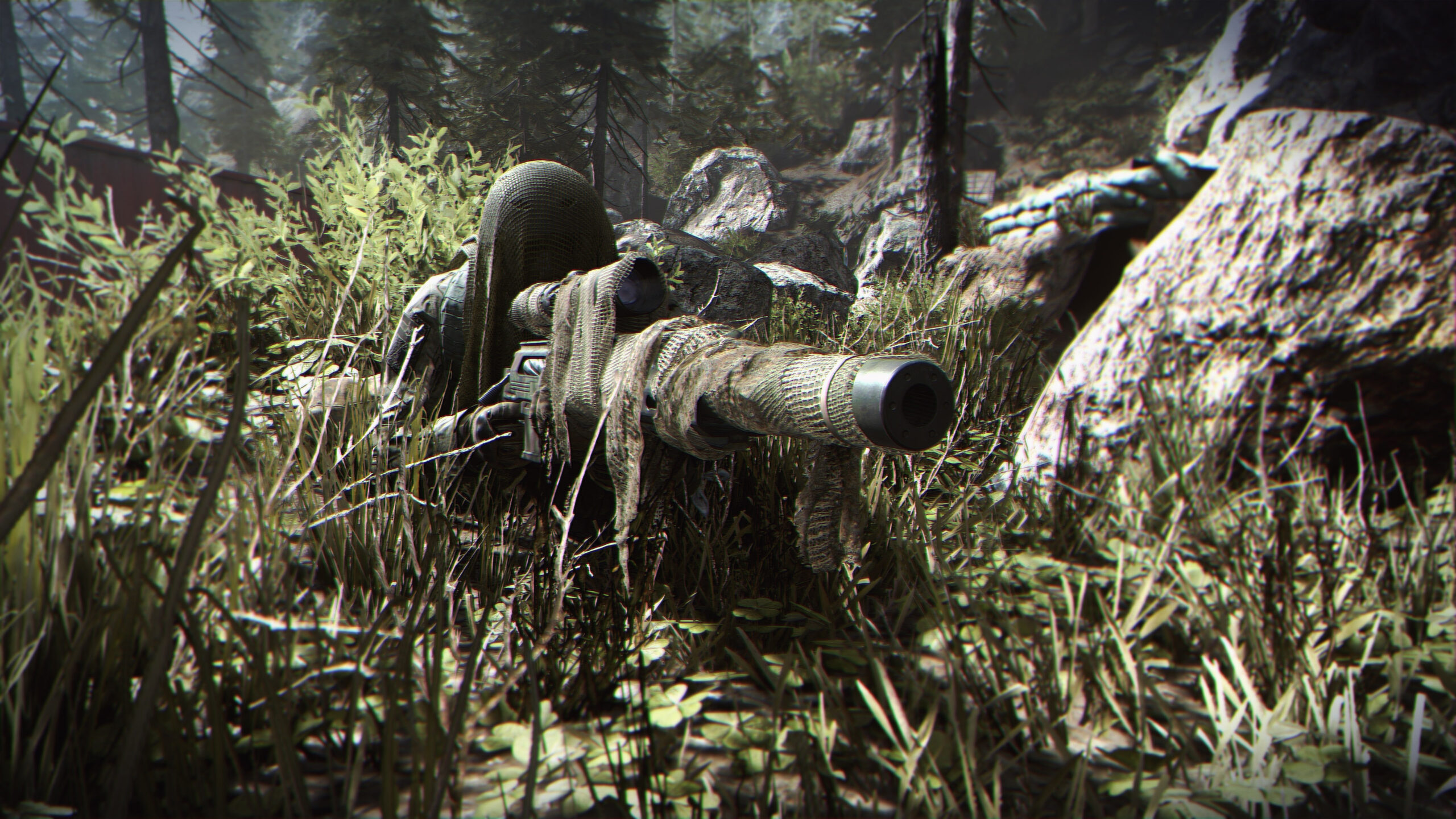 Think this sniper has enough camo?
