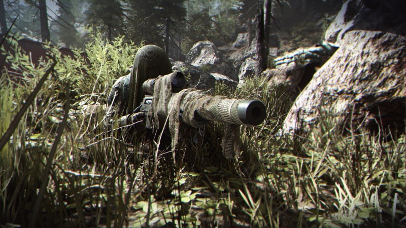 Think this sniper has enough camo?