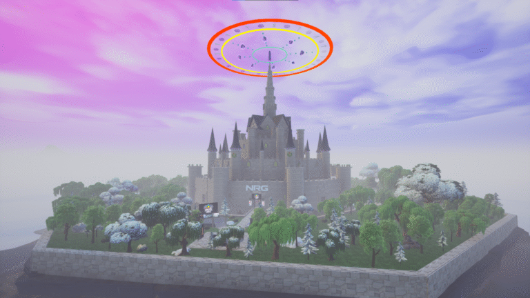 The NRG Content Castle inside Fortnite Creative